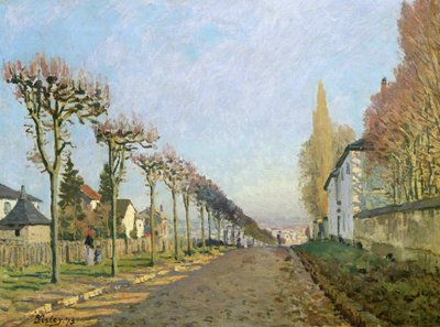 Rue de la Machine、ルーヴェシエンヌ、1873 作： Alfred Sisley